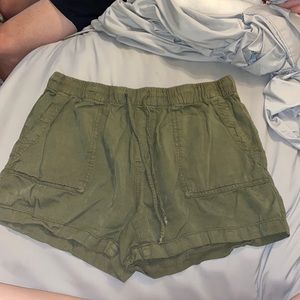 Army green gap shorts